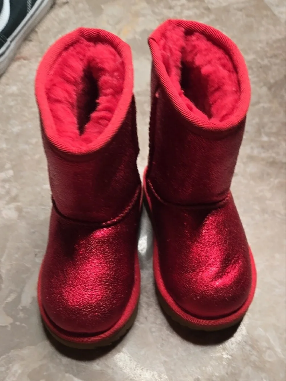 UGG Kids Metallic Red Sparkle Boots